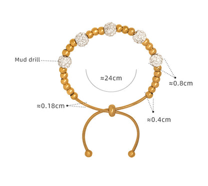 18K Gold Noble and Luxurious Butterfly/Love/Ball Bead Design Bracelet