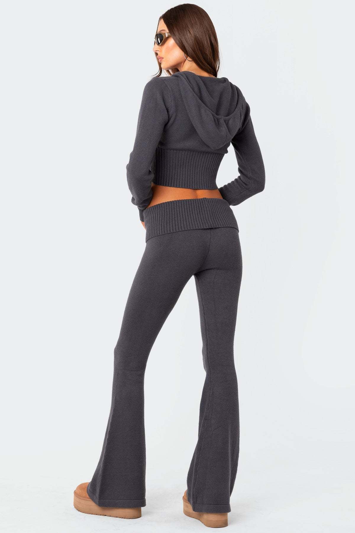 Women's Zipper Long Sleeve Trousers Suit