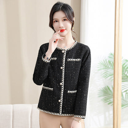 Women's Fashion Short Temperamental Plaid Top