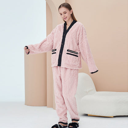 Women's Fashion Coral Fleece Pajamas Pajamas Set