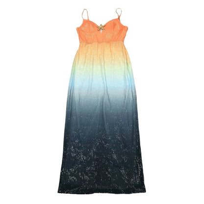 Women's Temperament Elegant Trendy Fashionable Sequins Gradient Sling Party Dress