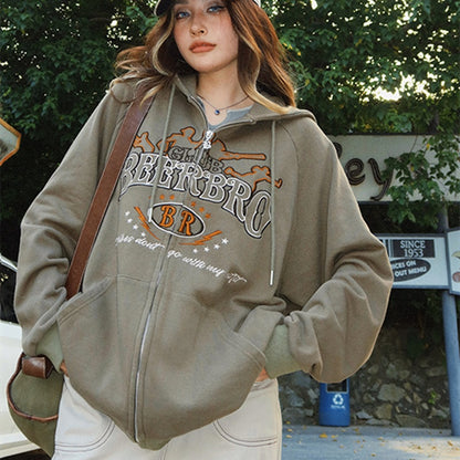 Women's Thin Vintage Hooded Sweatshirt