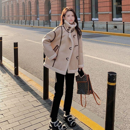 Women's Fashion Casual Lamb Plush Coat