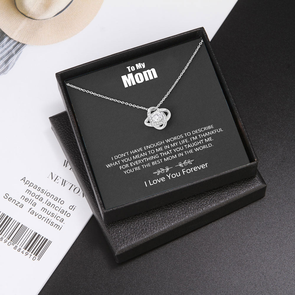 Collier pendentif délicat trèfle à quatre feuilles en diamant, boîte cadeau pour une maman formidable