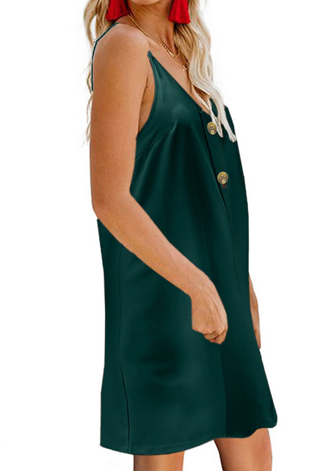 Mini-Cami-Kleid mit V-Ausschnitt