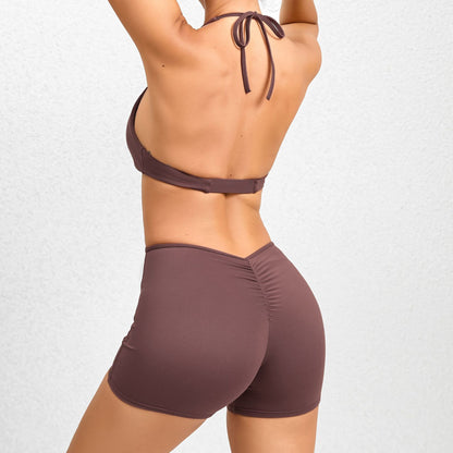 Enger Fitness-Fake-Zweiteiler-Yoga-Overall