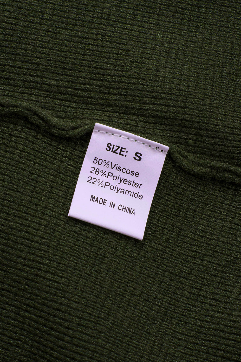 Pull en tricot uni à manches rayées vert