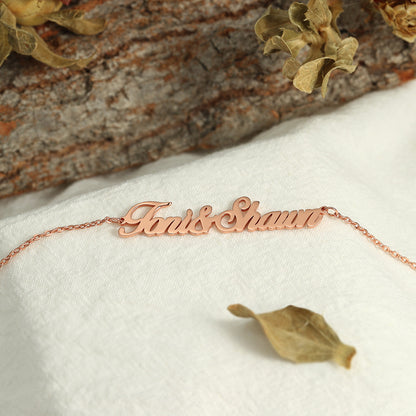 Stylish and Exquisite Customizable Name Design Simple Wind Anklet