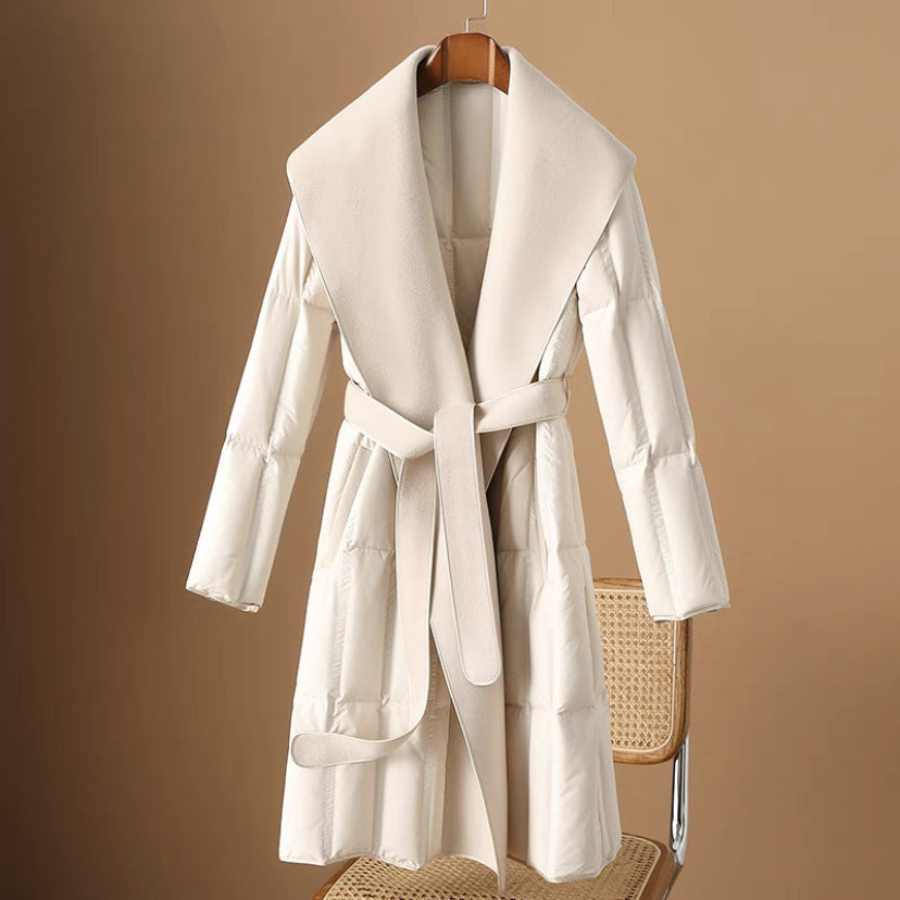 Manteau en duvet de canard blanc pour femme à la mode