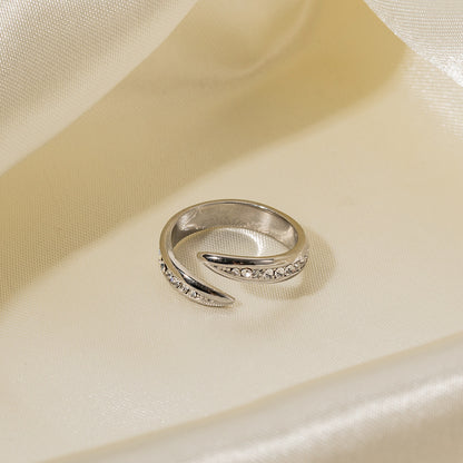 Bague polyvalente en or 18 carats, noble, simple, design diamant