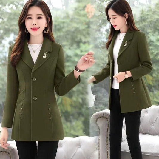 Woolen Coat Women's Short Slim Fit Slimming