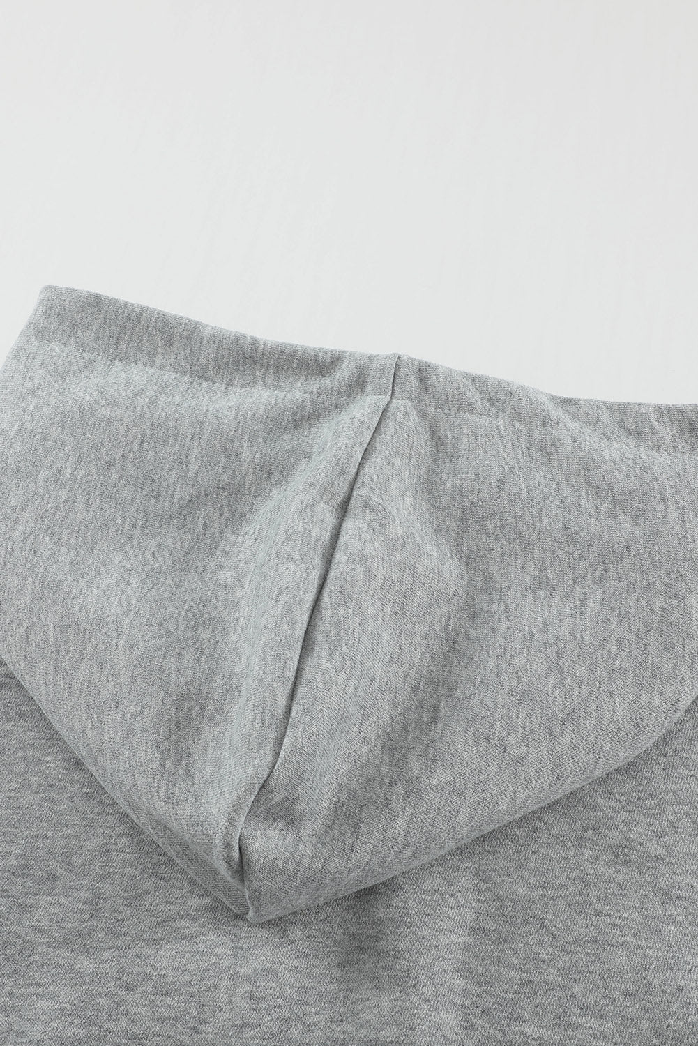 Gray Loose Kangaroo Pocket Hoodie