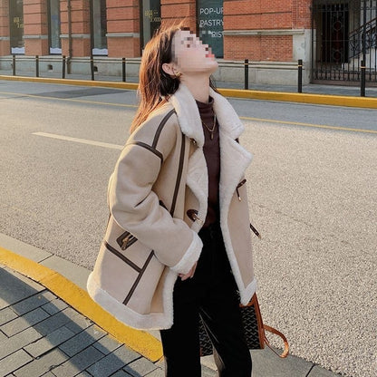 Women's Fashion Casual Lamb Plush Coat