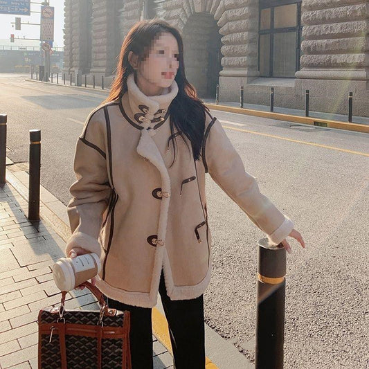 Women's Fashion Casual Lamb Plush Coat