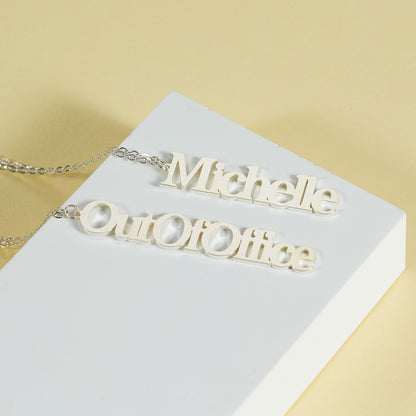 Simple atmosphere can be customized name design all-match necklace