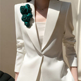 White Suit Outer Coat Suit Temperament Female