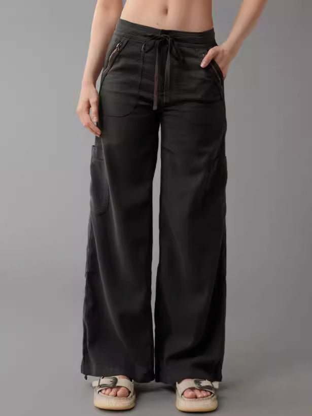 Pantalon droit à taille élastique pour femme