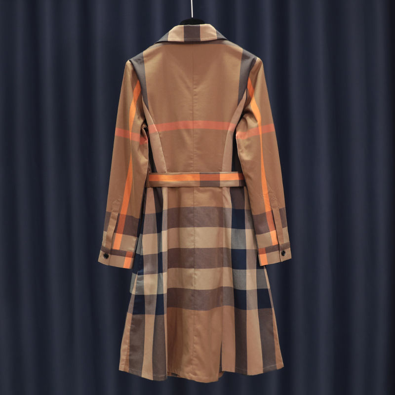 Dress Female British Style Suit Collar Temperament Plaid Skirt