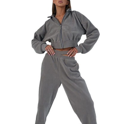 Y2g Women's Hot Girl Double Pants Sweater Suit Two-piece Set