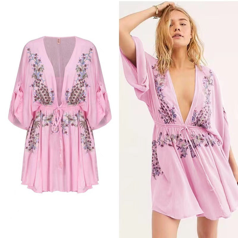 Robe spéciale à col en V pour femmes