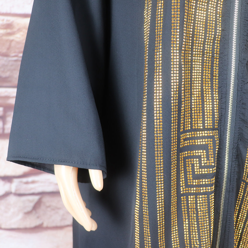 African Women's Wear Robe Dress Black