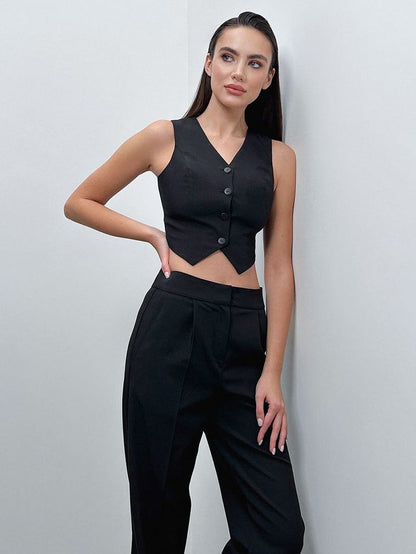 Women's Fashion Temperament Vest Suit Pants Suit