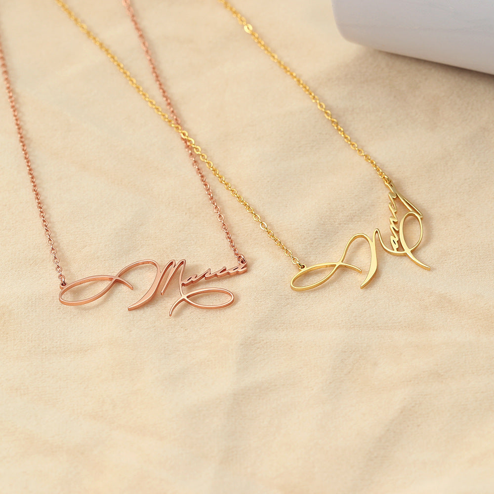 Noble atmosphere can be customized name design light luxury wind necklace