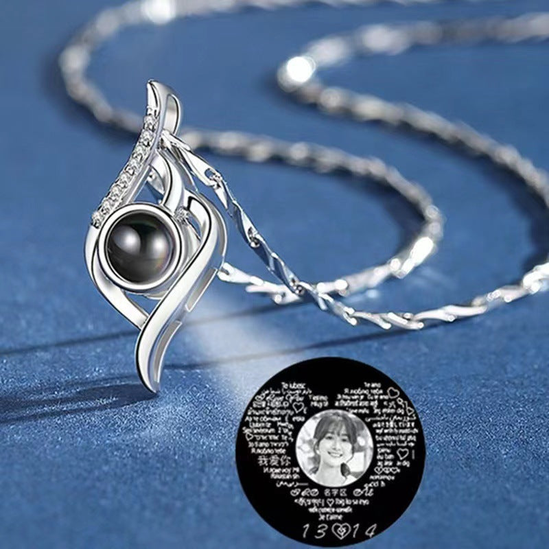 Trendige personalisierte Alien Eye Diamant-Projektionskette