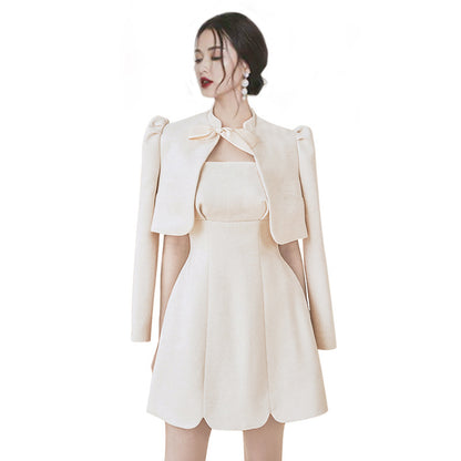 Women's Fashion Bow Dress Set