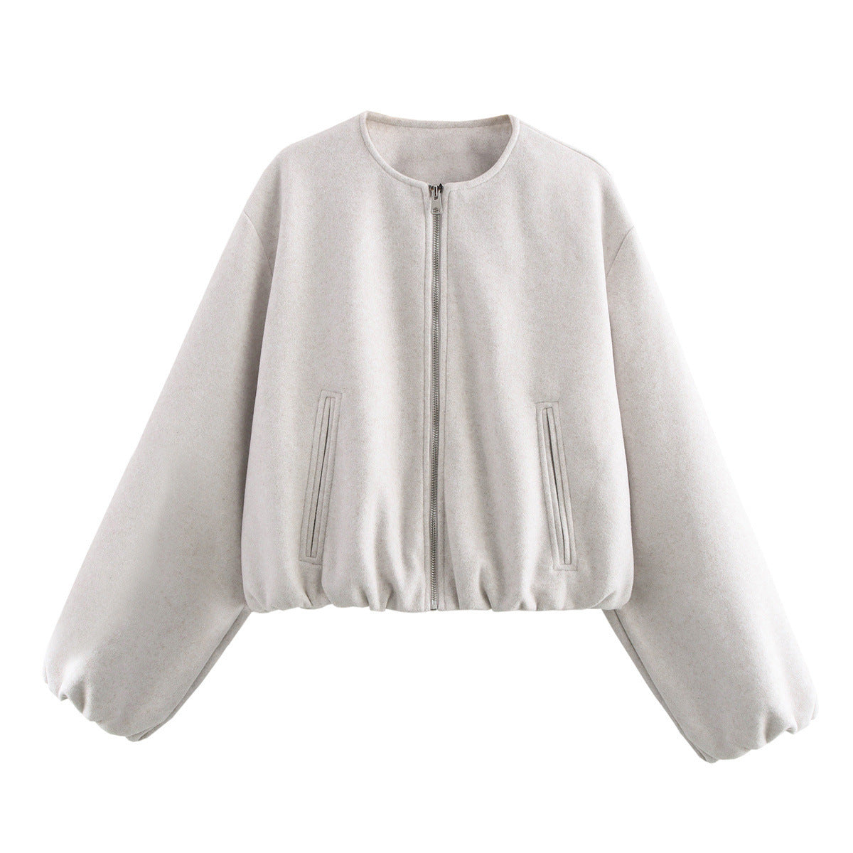 Autumn Soft Women's Round-neck Jacket Coat