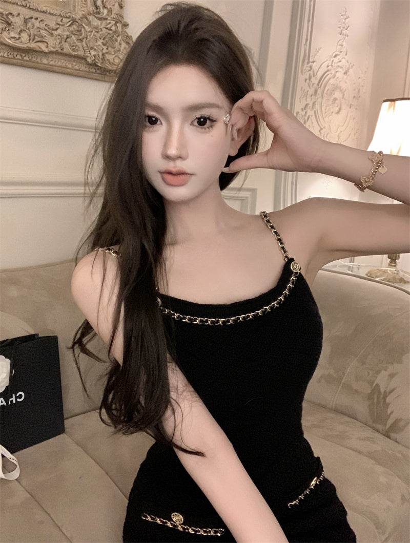 Women's Fashion Temperament Chain Sling Dress