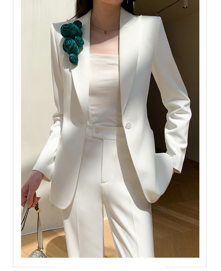 White Suit Outer Coat Suit Temperament Female