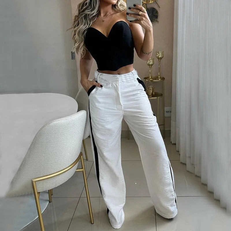 Tube Top Hot Girl High-waisted Trousers Suit