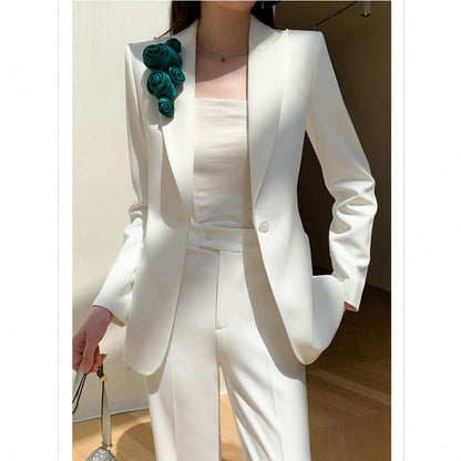 White Suit Outer Coat Suit Temperament Female