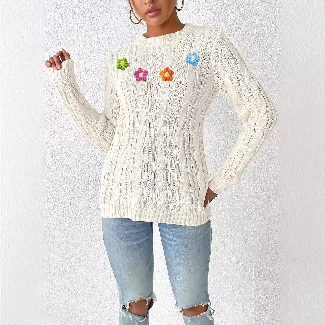 Top Women's Round-neck Pullover Simple