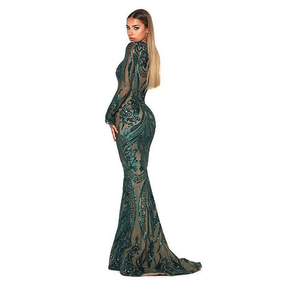 Women's Dark Green Wedding Dress