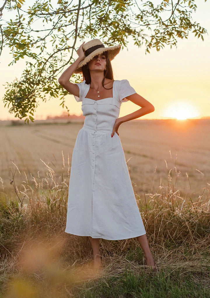 Robe française vintage à la mode pour femmes