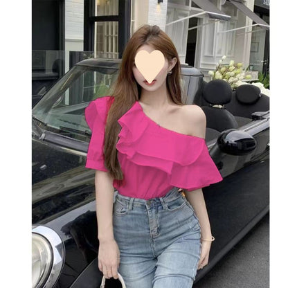 Women's Fashionable Elegant Lady Chiffon Top