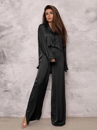 Women's Fashion Casual Ice Silk Loose Suit