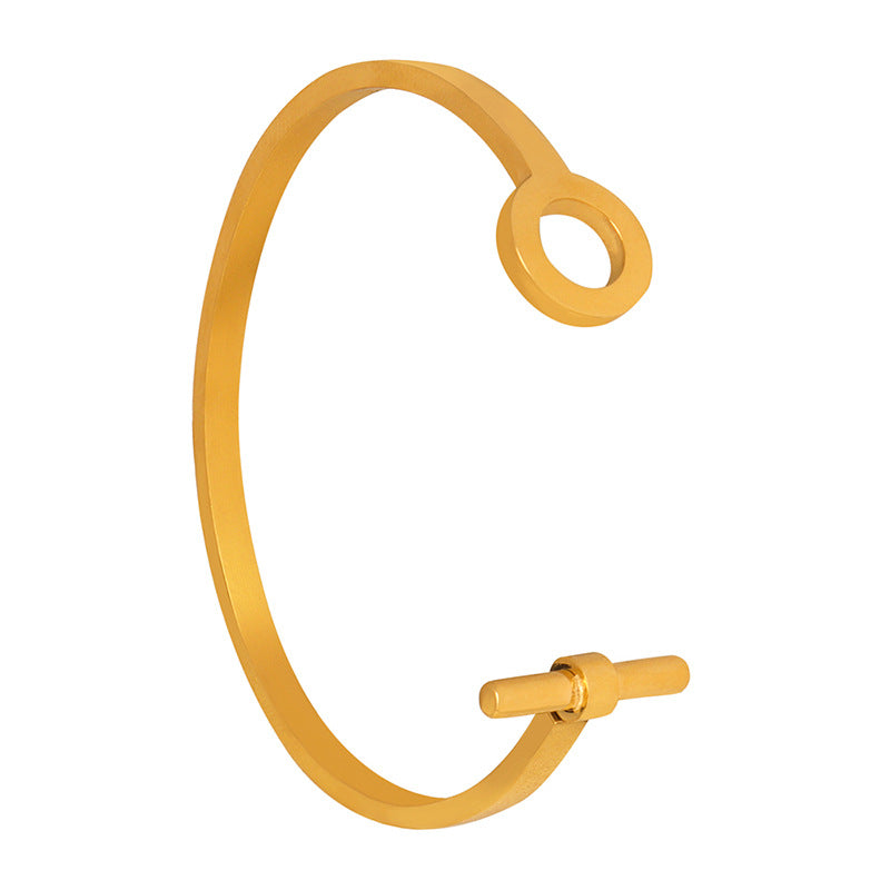 18K gold fashionable simple OT design bracelet