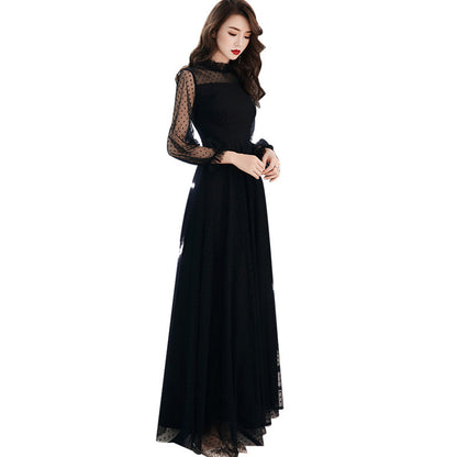 Women's Elegant Long Sleeve Long Party Dress