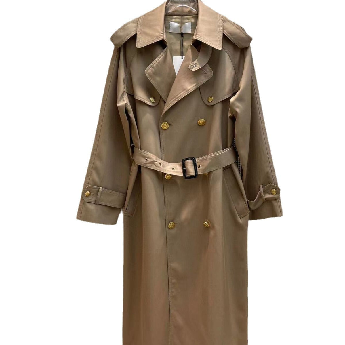 Trenchcoat mit taillenenger Passform und Jacquard-Futter