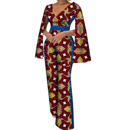 Women's Cotton Ethnic Batik Print Jumpsuit