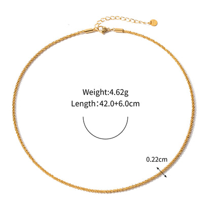 18K Gold Noble Simple Sparkling Glitter Design Necklace