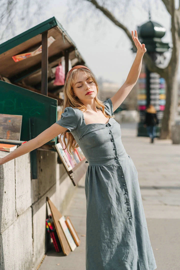 Robe française vintage à la mode pour femmes