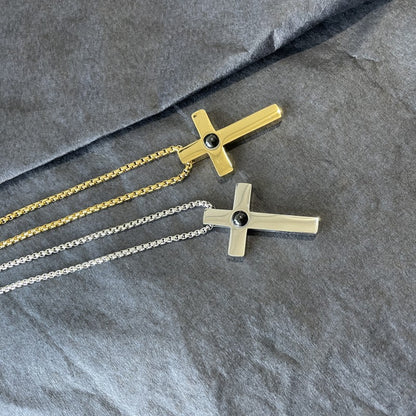 Fashion Simple Cross Projection Necklace