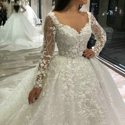 Robe de soirée de mariage remorqueur pour femmes