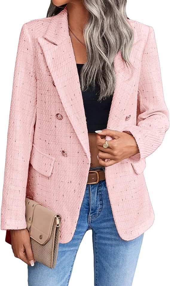 Veste de costume en tweed pour femme