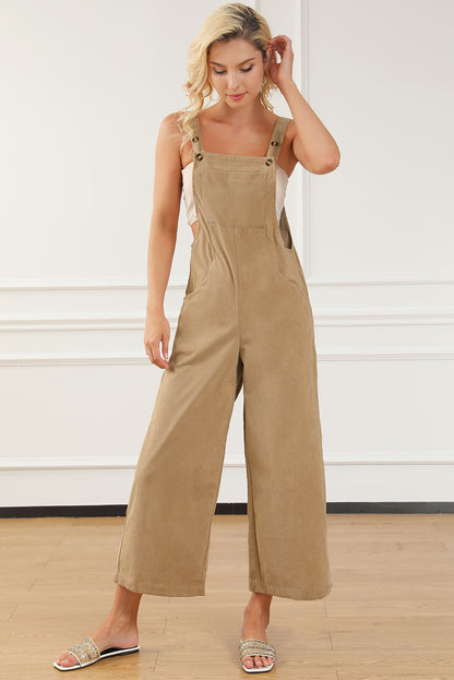 Overall mit weitem Bein und Taschen