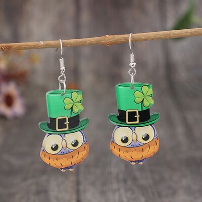 Boucles d’oreilles pendantes en acrylique hibou